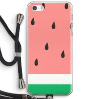Watermeloen: iPhone 5 / 5S / SE Transparant Hoesje met koord