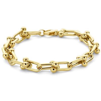 Armband Ankerschakel geelgoud 9 mm 19,5 cm