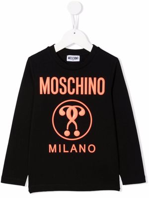 Moschino Kids t-shirt à logo imprimé - Noir