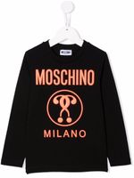 Moschino Kids t-shirt à logo imprimé - Noir