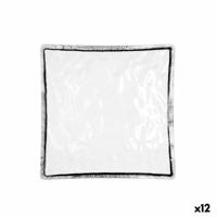 Dinerbord Quid Select Filo Wit Zwart Plastic Vierkant 19 x 19 x 4,5 cm (12 Stuks)