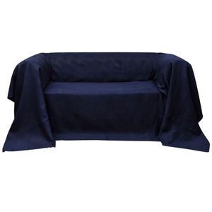 VidaXL Bankhoes microsuede marineblauw 270 x 350 cm