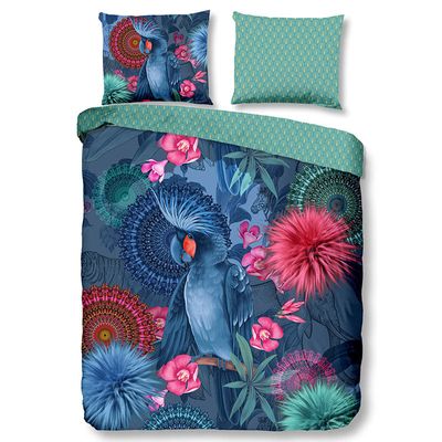Dekbedovertrek HIP - Lits-Jumeaux (240x220 cm) - Blauw Katoen/Katoen-satijn - Dessin: Patroon, Dieren, Natuur - HIP - Dekbed-Discounter.nl