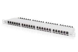 Digitus DN-91624S-SL-EA-G 24 poorten Netwerkpatchpaneel 483 mm (19) CAT 6A, CAT 6a (losse kabel CAT 7) 0.5 HE Ingericht