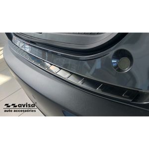Zwart RVS Bumper beschermer passend voor Mazda CX-30 2019- 'Ribs' AV245001