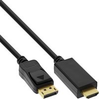 InLine 17185I video kabel adapter 5 m DisplayPort HDMI Type A (Standaard) Zwart - thumbnail