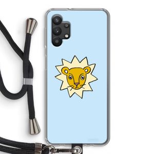 Kleine leeuw: Samsung Galaxy A32 5G Transparant Hoesje met koord