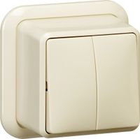 Gira serieschakelaar opbouw creme