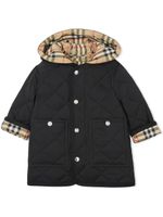 Burberry Kids manteau matelassé à capuche - Noir - thumbnail