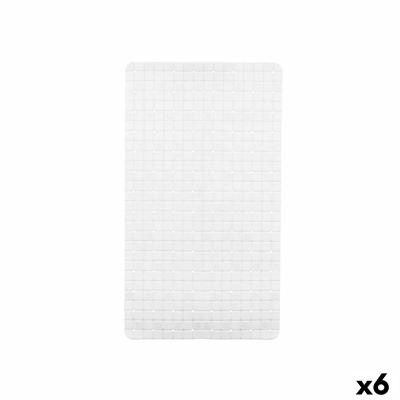 Antislipmat voor in de douche Ruiten Wit PVC 67,7 x 38,5 x 0,7 cm (6 Stuks)