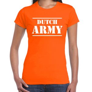 Dutch army/Nederlands leger supporter/fan t-shirt oranje voor dames - EK/WK/Race 2XL  -