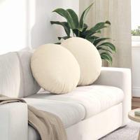 VidaXL Zitkussens 2 pcs crème ø 50 cm katoen stof