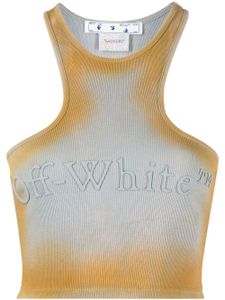 Off-White haut à effet usé - Gris