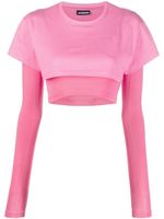 Jacquemus haut crop à manches longues - Rose Jacquemus haut crop à manches longues - Rose