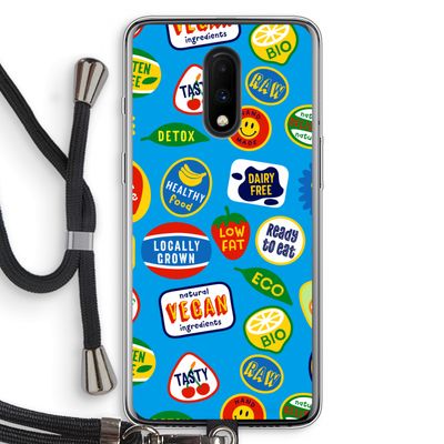 Fruitsticker: OnePlus 7 Transparant Hoesje met koord