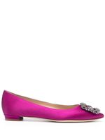 Manolo Blahnik ballerines Hangisi en satin - Violet