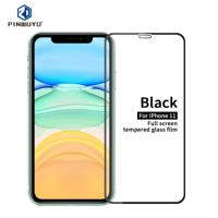 Voor iPhone 11 PINWUYO 9H 2.5 D volledig scherm gehard glas film (zwart)