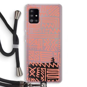 Marrakech Pink: Samsung Galaxy A51 5G Transparant Hoesje met koord