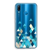Gekleurde driehoekjes blauw: Huawei P20 Lite Transparant Hoesje