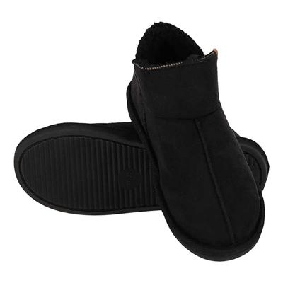 Apollo dames sloffen - instappers - zwart - suede look - hoog model - pantoffels - harde zool Apollo dames sloffen - instappers - zwart - suede look - hoog model - pantoffels - harde zool