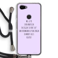 Relatief: Pixel 3a Transparant Hoesje met koord