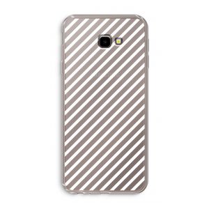 Strepen zwart-wit: Samsung Galaxy J4 Plus Transparant Hoesje