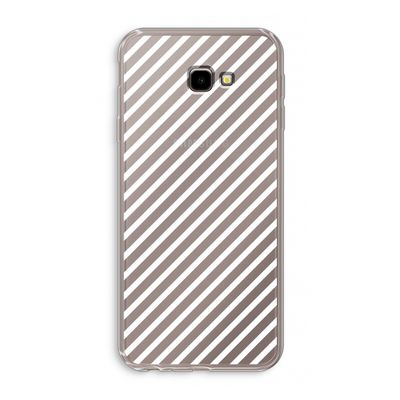 Strepen zwart-wit: Samsung Galaxy J4 Plus Transparant Hoesje
