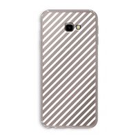 Strepen zwart-wit: Samsung Galaxy J4 Plus Transparant Hoesje