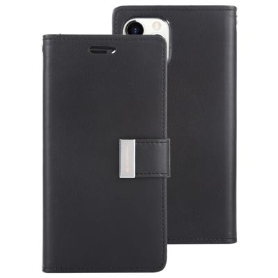 Voor iPhone 11 Pro Max MERCURY GOOSPERY RICH DIARY Crazy Horse textuur horizontale Flip lederen draagtas met houder & kaartsleuven & portemonnee (zwar