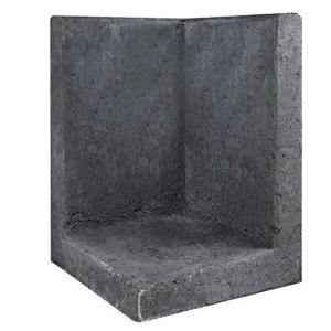 L-element hoek zwart 40x40x60 cm - Gardenlux