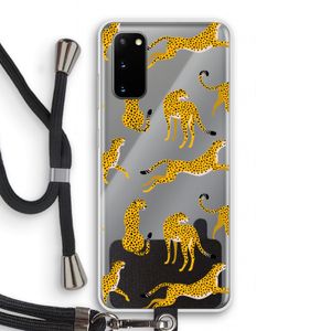 Luipaard: Samsung Galaxy S20 Transparant Hoesje met koord