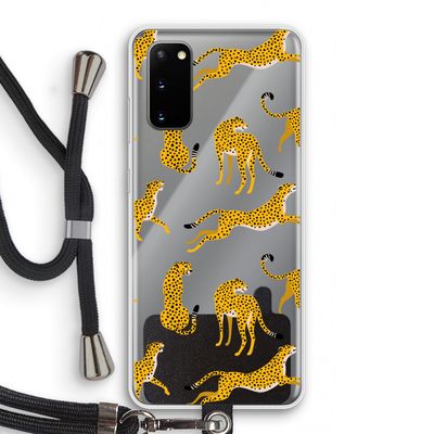 Luipaard: Samsung Galaxy S20 Transparant Hoesje met koord