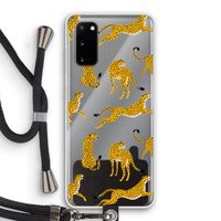 Luipaard: Samsung Galaxy S20 Transparant Hoesje met koord