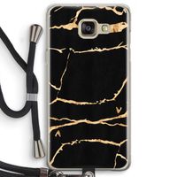 Gouden marmer: Samsung Galaxy A5 (2016) Transparant Hoesje met koord