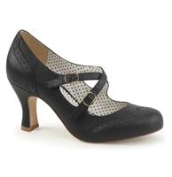 Criss Cross Strap Flapper Black-39 (NL) / 6 (UK) - thumbnail