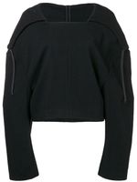 Comme Des Garçons Pre-Owned 1996 hooded cropped jumper - Noir