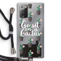 Cactus quote: Samsung Galaxy Note 20 / Note 20 5G Transparant Hoesje met koord