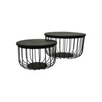 Salontafel Set Maden - 60 - Zwart - Mangohout Salontafel Set Maden - 60 - Zwart - Mangohout