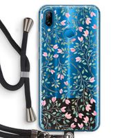 Sierlijke bloemen: Huawei P20 Lite Transparant Hoesje met koord