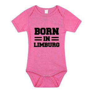 Born in Limburg cadeau baby rompertje roze meisjes 92 (18-24 maanden)  -