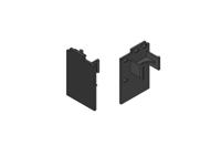 F134B/EC-Eindclip set (L+R) voor klikkap F134B, zwart