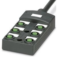Phoenix Contact SACB-6/12-L- 5,0PUR SCO P 1452660 Passieve sensor/actorbox M12-verdeler met kunststof schroefdraad 1 stuk(s)