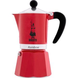 Bialetti Rainbow Moka Express Zwart, Rood, Roestvrijstaal