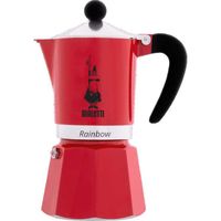 Bialetti Rainbow Moka Express Zwart, Rood, Roestvrijstaal - thumbnail