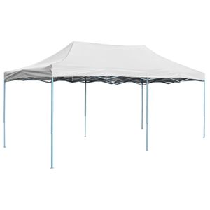 VidaXL Partytent inklapbaar 3x6 m staal wit