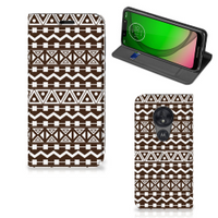 Motorola Moto G7 Play Hoesje met Magneet Aztec Brown