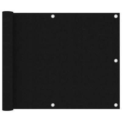 VidaXL Balkonscherm 75x300 cm oxford stof zwart