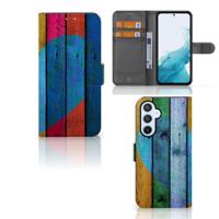 Samsung Galaxy A54 5G | Book Style Case | Wood Heart - Cadeau voor je Vriend