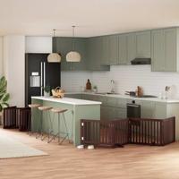 Hondenhek inklapbaar 10 panelen 800 cm populierenhout bruin