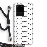 Wimpers: Samsung Galaxy S20 Ultra Transparant Hoesje met koord